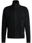 Hugo Boss Men's Skaz Full-Zip Mirror Logo Sweatshirt, Black