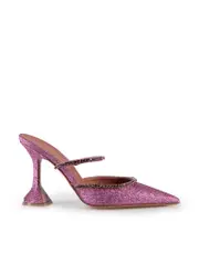 Pink Gilda 95 Glitter Crystal Mules