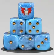 Night Knights Dice Set – Custom Resin D6 for Wargames, RPG & Tabletop Gaming