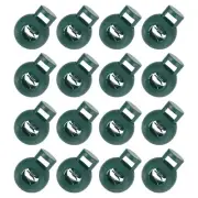 50Pcs 8mm Plastic Cord Locks Single Hole Spring Toggle Stopper, Sea Green
