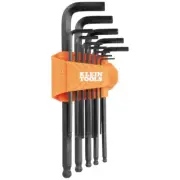 Klein Tools BLS12 L-Style Ball-End Hex Key Wrench Set, SAE, 12-Piece
