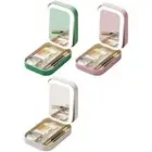 Chic Jewelry Container With LED Illuminated Mirror For Earrings And Necklaces