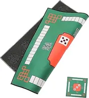 TOYANDONA Mahjong Tablecloth Games Tablecloth Mahjong Table Cover with Rules Table Game Cover Poker Table Cover Gaming Table Tile Gaming Cover Poker Games Table Cover Rubber Green