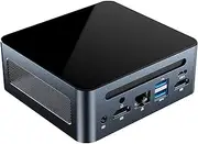 Binxarn MN55 Mini PC AMD Ryzen 5 5500U(6C/12T, up to 4.0 GHz), Mini Desktop Computer 16GB DDR4-3200M RAM 512GB PCIe SSD, Small Micro Desktop PC Support Wifi6 / BT5.2 / Dual HD, Type-C, USB3.0