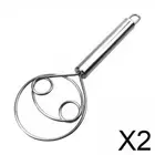 2xDanish Whisk Bread Mixing Tool Baking Pastry Blender for Cake Pastry Dessert