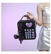 GGP Black Sweet Girl Creative Crossbody Bag With Telephone Design, Pu Material, Lightweight And Unique