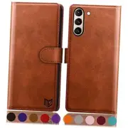 for Samsung Galaxy S21 FE Wallet case 【RFID Blocking】 Credit Card Light Brown