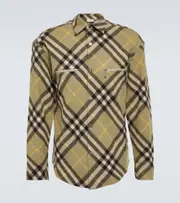 [Burberry] Burberry Burberry Check wool-blend shirt jacket UK 16 multicoloured