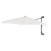 Wall-Mounted Parasol with Metal Pole 300 cm Sand
