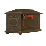 Unbranded Kingston Post Mount Mailbox 11.25 inHAluminum Non-Locking in Copper