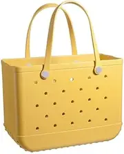 Eushdiid Beach Bag Rubber Tote Bag - Waterproof and Sandproof Tote Bags Outdoor Portable Handbag for Sports