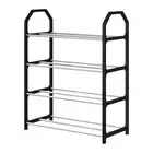Storage Shelf Compact Shoe Unit Sturdy 4-tier Rack with Capacity for Entryway