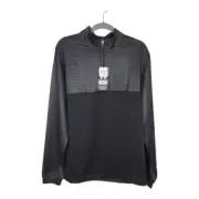 --.NWT Pebble Beach Men's Quarter Zip Pullover in Black Size Large