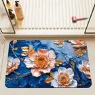Comfortable Diatom Mud Floor Mat Absorbent Chinese Printed Door Mat Bathroom