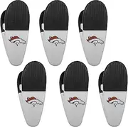 Siskiyou Sports NFL Denver Broncos Chip Clip Magnets, 6pk White, One Size