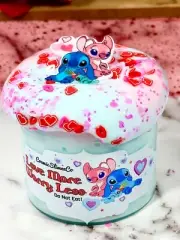 Stitch Swirl Butter Slime~Love More Worry Less~ Valentine's Slime Shops ~ASMR