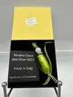 Authentic Murano Glass Pe￼ndant With Certificate- Salerno Bead Lime Green M3