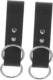 PACKOVE 2pcs Renaissance Skirt Hikes Accessory for Medieval Cosplay Costume Durable PU Leather Double Ring Versatile Viking Belt for Events Gatherings