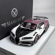 1/43 TP Bugatti Chiron Mansory Centuria în White & Pink Carbon Fiber 99 pcs
