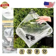 Heavy-Duty 6x8 ft Clear Waterproof Tarp - Grommeted for Perfect Outdoor Usage