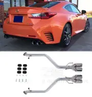 Axle Back Quad Tips Exhaust For 15-20 Lexus RC200t RC300 RC350 Muffler Delete (for: Lexus)