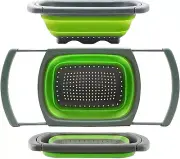 Qimh Colander collapsible, Colander Strainer Over The Sink Vegetable/Fruit 6 New