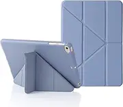 MuyDoux Origami Case for iPad mini 5 4 3 2, iPad Mini Case 7.9 Inch, 5-in-1 Multiple Viewing Angles, Smooth Front Cover & Shockproof Soft Flexible Back, Auto Sleep/Wake, Blue Grey