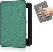 Reelau Case Compatible for Kindle Paperwhite 12th Generation 2024, 7 inch Kindle Paperwhite Signature Edition Case Cover with Hand Strap [Lightweight] [Auto Wake up/Sleeping] [Hand Loop] (Green)