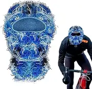 BUNIQ Distressed Balaclava - Windproof Knitted Full Face Ski | Trending Hood Fit Winter Protection Shiesty for Winter Camouflage Blue