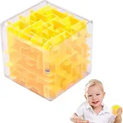 Wscwl Maze Cube - 3D Ball Maze Toy for Kids,Rolling Ball Maze Game, Portable Cube Maze Toy, Educational Fidget Toys, Birthday Holiday Favors for Kids