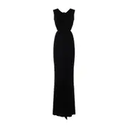 [Rick Owens] Rick Owens-Black Open Back Gown Long Dress-Donna 40 IT