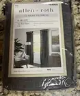 allen + roth 95” Harlow Series Gray Light Filtering Tie Top Single Curtain Panel