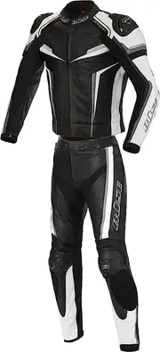 Büse Mille Two Piece Motorcycle Leather Suit, black-white, Size 60 for Men Black White