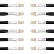 12x Jasart Soft Hog Bristle Flat Size 12 Art/Craft Paint/Colour Brush Series 577