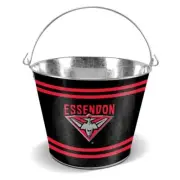 Essendon Bombers AFL Galvanised Tin Ice Bucket with Handle Mother's Day Sale