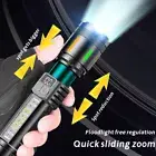 50000000 LED Torch Zoom Light Super Bright Hunting Flashlight USB Rechargeable
