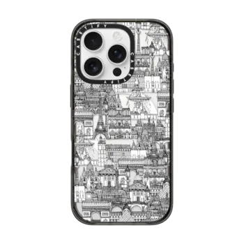 iPhone 16 Pro Impact Case MagSafe Compatible Paris toile transparent II