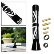 For MINI Cooper Exotic Accessories BLACK Union Jack Flag Style 3" Short Antenna (for: Mini)