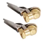 Labwork Brass Lock On Tire Inflator Locking Air Chuck Air Hose Attachment 2PC