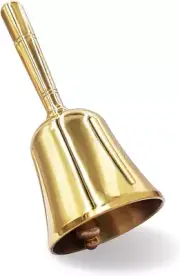 Campana de llamada de mano fuerte, campana de servicio de cena de latón macizo,