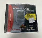 Sony Playstation Ps1 Performance Mega Memory Card & Case Factory Sealed