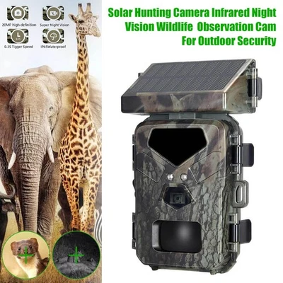20MP/1080P Solar Hunting Camera Infrared Night Vision Wildlife Observation Cam