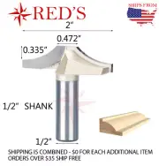 Tideway PRO LC18353208 2" Diameter round over panel 1/2" shank router bit