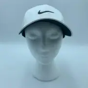 Nike DRI-FIT Heritage 86 Golf Hat White Adjustable Cap Black Swoosh NWT Unisex