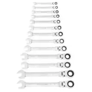 Gearwrench 13pc 72-Tooth 12 Point Flex Head Ratchet spanner set SAE 9702D