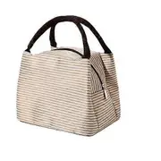 Ladies Lunch Bag Striped Handbag Reusable Lunch Bag Lunch Box Bag