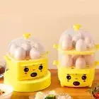Timed Electric Egg Cooker Rapid Egg Heater Egg Boiler Steaming Cooker