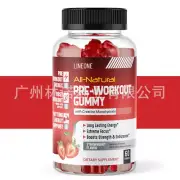 PRE-WORKOUT GUMMY WITH CREATINE MONOHYDRATE+TAURINE|60 COUNT 2bottles