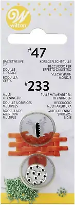 W418SET-47233 Basketweave and No.233 Multi-Opening Decorating Tip Set