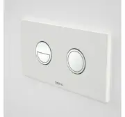 Caroma INVISI II ROUND DUAL FLUSH PLATE & BUTTON 210x110mm Metal WHITE*AUS Brand